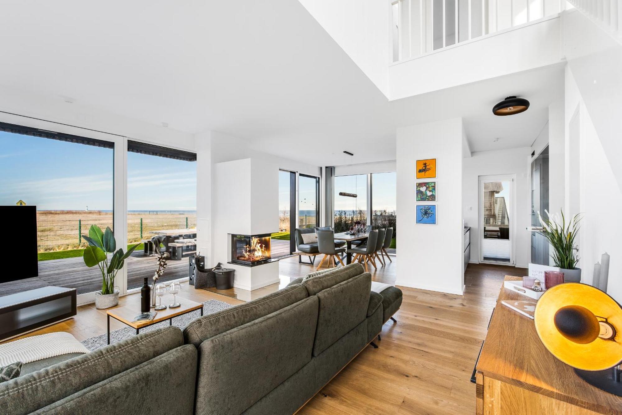 Villa King Erste Lage, Dachterrasse, Meerblick, Carport, Kamin, Sauna, Terrasse, Aussenrolllaeden Olpenæs Eksteriør billede