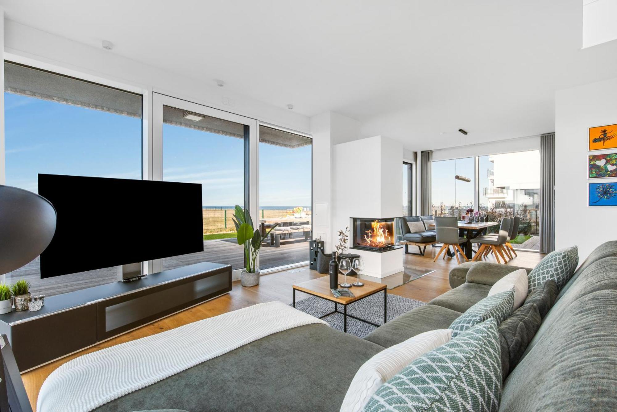 Villa King Erste Lage, Dachterrasse, Meerblick, Carport, Kamin, Sauna, Terrasse, Aussenrolllaeden Olpenæs Eksteriør billede