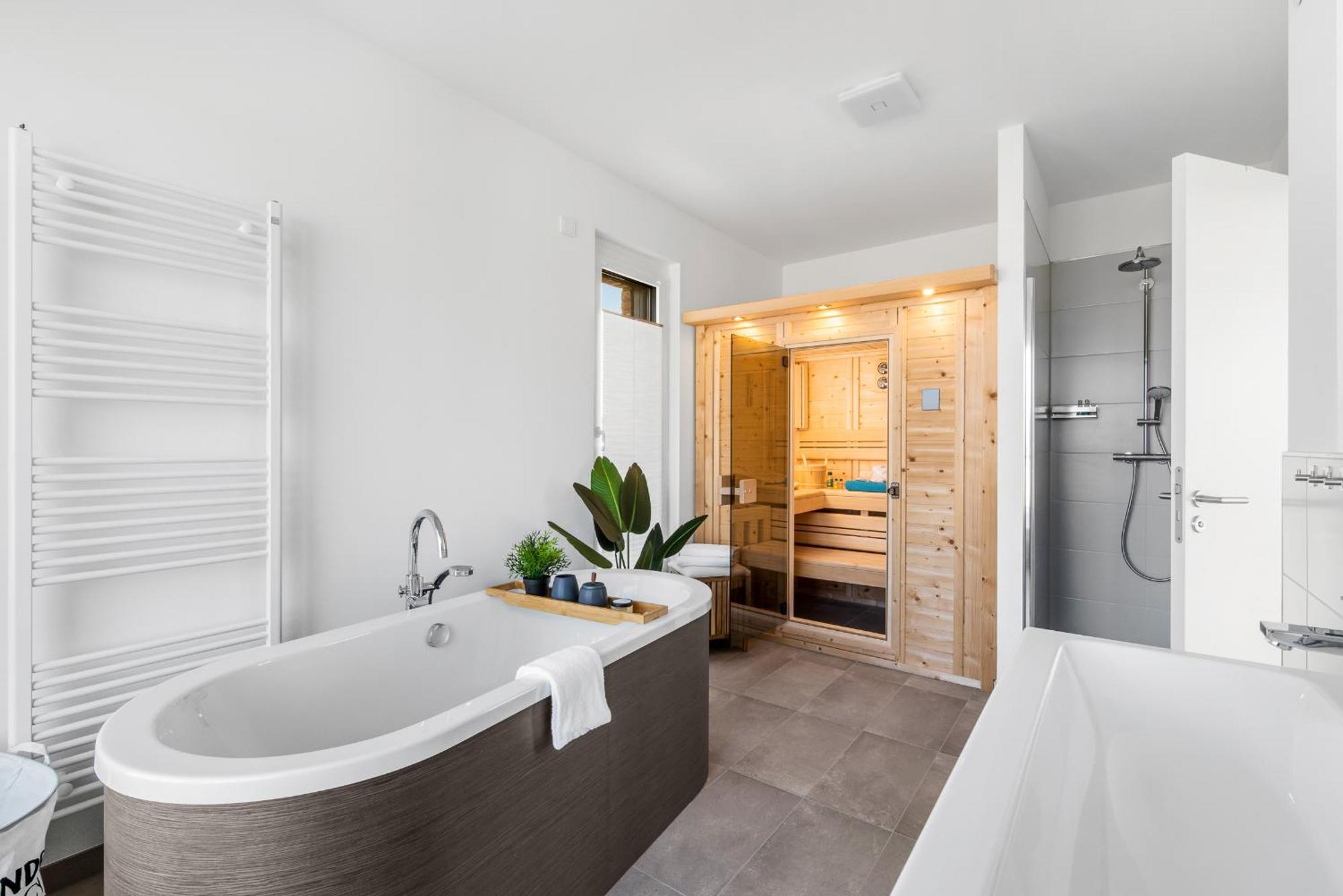 Villa King Erste Lage, Dachterrasse, Meerblick, Carport, Kamin, Sauna, Terrasse, Aussenrolllaeden Olpenæs Eksteriør billede