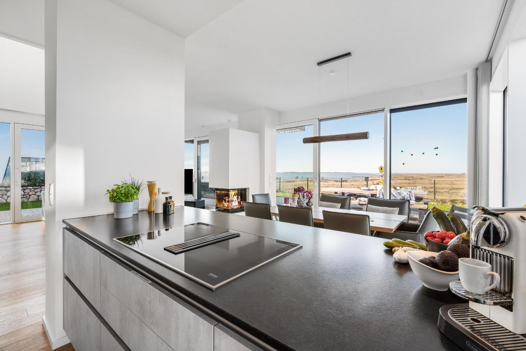 Villa King Erste Lage, Dachterrasse, Meerblick, Carport, Kamin, Sauna, Terrasse, Aussenrolllaeden Olpenæs Eksteriør billede